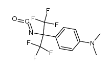 α-[p-(dimethylamino)phenyl]hexafluoroisopropyl isocyanate Structure