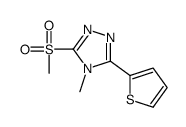 4-methyl-3-methylsulfonyl-5-thiophen-2-yl-1,2,4-triazole结构式