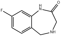 8-Fluoro-1,3,4,5-tetrahydro-benzo[e][1,4]diazepin-2-one结构式