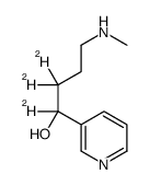 1,2,2-trideuterio-4-(methylamino)-1-pyridin-3-ylbutan-1-ol结构式
