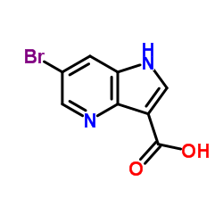 6-溴-1H-吡咯并[3,2-b]吡啶-3-羧酸结构式