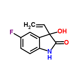 5-Fluoro-3-hydroxy-3-vinyl-1,3-dihydro-2H-indol-2-one Structure