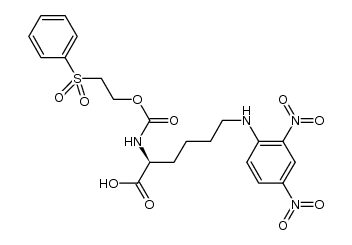 (S)-6-((2,4-dinitrophenyl)amino)-2-(((2-(phenylsulfonyl)ethoxy)carbonyl)amino)hexanoic acid Structure