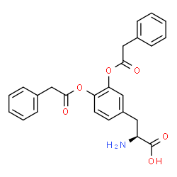 (2S)-2-amino-3-[3,4-bis[(2-phenylacetyl)oxy]phenyl]propanoic acid结构式