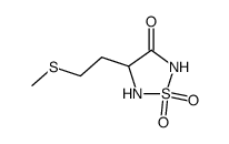 4-(2-(methylthio)ethyl)-1,1-dioxo-1,2,5-thiadiazolidin-3-one结构式