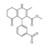 1,4,5,6,7,8-Hexahydro-2-methyl-4-(3-nitrophenyl)-5-oxo-chinolin-3-carbonsaeure-Methylester结构式