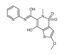 4-hydroxy-6-methoxy-2-methyl-1,1-dioxo-N-pyridin-2-ylthieno[2,3-e]thiazine-3-carboxamide结构式