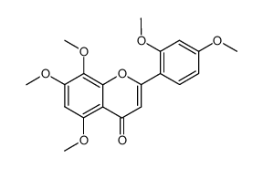 5,7,8,2',4'-pentamethoxyflavone Structure