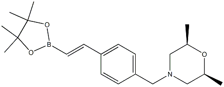 cis-2,6-dimethyl-4-({4-[(E)-2-(tetramethyl-1,3,2-dioxaborolan-2-yl)ethenyl]phenyl}methyl)morpholine结构式