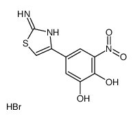 5-(2-amino-1,3-thiazol-4-yl)-3-nitrobenzene-1,2-diol,hydrobromide Structure