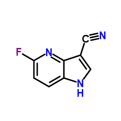 5-Fluoro-1H-pyrrolo[3,2-b]pyridine-3-carbonitrile结构式