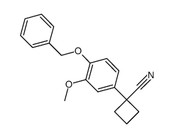 1-(4-(Benzyloxy)-3-methoxyphenyl)cyclobutane-1-carbonitrile structure