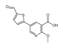 5-(5-formylthiophen-2-yl)-2-methoxypyridine-3-carboxylic acid结构式