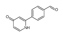 4-(4-oxo-1H-pyridin-2-yl)benzaldehyde Structure