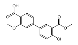 4-(4-chloro-3-methoxycarbonylphenyl)-2-methoxybenzoic acid Structure
