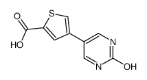 4-(2-oxo-1H-pyrimidin-5-yl)thiophene-2-carboxylic acid结构式