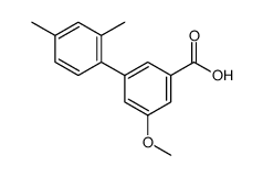 3-(2,4-dimethylphenyl)-5-methoxybenzoic acid结构式