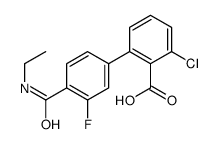 2-chloro-6-[4-(ethylcarbamoyl)-3-fluorophenyl]benzoic acid Structure