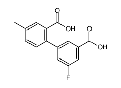 2-(3-carboxy-5-fluorophenyl)-5-methylbenzoic acid结构式