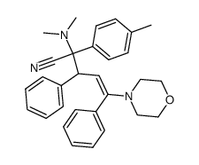 2-(dimethylamino)-5-morpholino-3,5-diphenyl-2-(p-tolyl)pent-4-enenitrile结构式