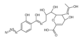 5-N-acetyl-9-(4-azidosalicoylamido)-2-deoxy-2,3-didehydroneuraminic acid Structure