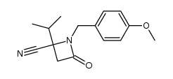 1-(4-methoxybenzyl)-4-isopropyl-2-oxoazetidine-4-carbonitrile结构式