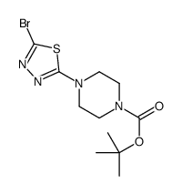 tert-butyl 4-(5-bromo-1,3,4-thiadiazol-2-yl)piperazine-1-carboxylate Structure