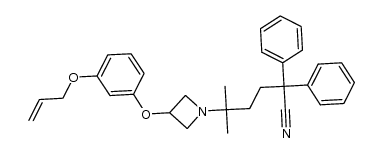 5-methyl-2,2-diphenyl-5-{3-[3-(prop-2-en-1-yloxy)phenoxy]azetidin-1-yl}hexanenitrile Structure