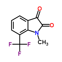 1-Methyl-7-(trifluoromethyl)-1H-indole-2,3-dione结构式