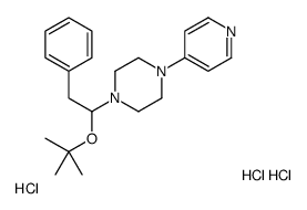 1-[1-[(2-methylpropan-2-yl)oxy]-2-phenylethyl]-4-pyridin-4-ylpiperazine,trihydrochloride结构式