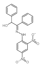 Ethanone,2-hydroxy-1,2-diphenyl-, 2-(2,4-dinitrophenyl)hydrazone structure