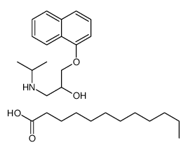dodecanoic acid,1-naphthalen-1-yloxy-3-(propan-2-ylamino)propan-2-ol Structure