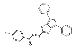 (E)-(4-chlorophenyl)((4,6-diphenylfuro[3,4-d]thiazol-2-yl)diazenyl)methanone结构式