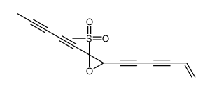 3-hex-5-en-1,3-diynyl-2-methylsulfonyl-2-penta-1,3-diynyloxirane结构式