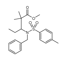 methyl 3-(N-benzyl-N-tosylamino)-2,2-dimethylpentanoate Structure