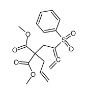 5,5-dicarbomethoxy-(2-phenylsulfonyl)-octa-1,2,7-triene结构式