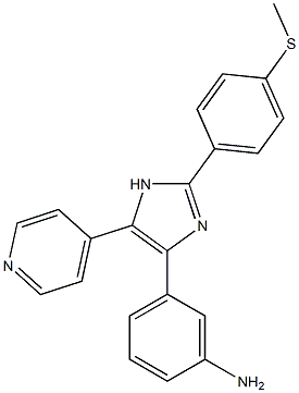 4-(3-Aminophenyl)-2-(4-methylthiophenyl)-5-(4-pyridyl)-1H-imidazole结构式