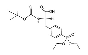 Nα-Boc-4-(diethoxyphosphinyl)-L-phenylalanine结构式
