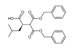 (R)-2-(1,3-Bis(Benzyloxy)-1,3-Dioxopropan-2-Yl)-4-Methylpentanoic Acid Structure