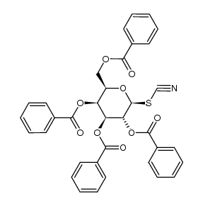 2,3,4,6-tetra-O-benzoyl-β-D-galactopyranosyl thiocyanate Structure