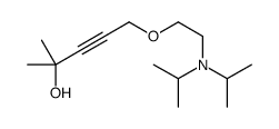 5-[2-[di(propan-2-yl)amino]ethoxy]-2-methylpent-3-yn-2-ol结构式