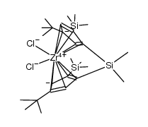rac-[bis(2-trimethylsilyl-4-tert-butyl-η(5)-cyclopentadienyl)dimethylsilane]dichlorozirconium Structure