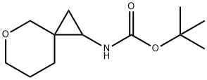 tert-Butyl N-5-oxaspiro[2.5]octan-1-ylcarbamate结构式