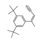 (Z)-3-(3,5-di-tert-butylphenyl)but-2-enenitrile结构式