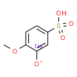 3-Hydroxy-4-methoxybenzenesulfonic acid sodium salt structure