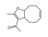 1-(2-methyl-3a,4,5,8,9,9a-hexahydrocycloocta[b]furan-3-yl)ethanone Structure