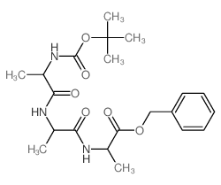 benzyl 2-[2-[2-[(2-methylpropan-2-yl)oxycarbonylamino]propanoylamino]propanoylamino]propanoate Structure