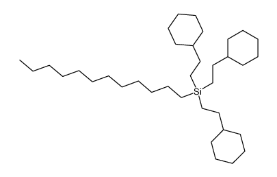 tris-(2-cyclohexyl-ethyl)-dodecyl-silane结构式