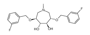 (3S,4S,5S,6S)-3,6-Bis-(3-fluoro-benzyloxy)-1-methyl-azepane-4,5-diol Structure