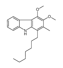 1-heptyl-3,4-dimethoxy-2-methyl-9H-carbazole Structure